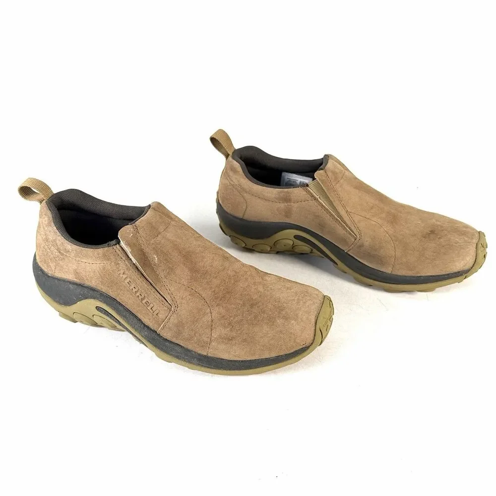 Merrell Shoes Mens 8.5 Jungle Casual Loafers Sneakers J001899 Brown Leather